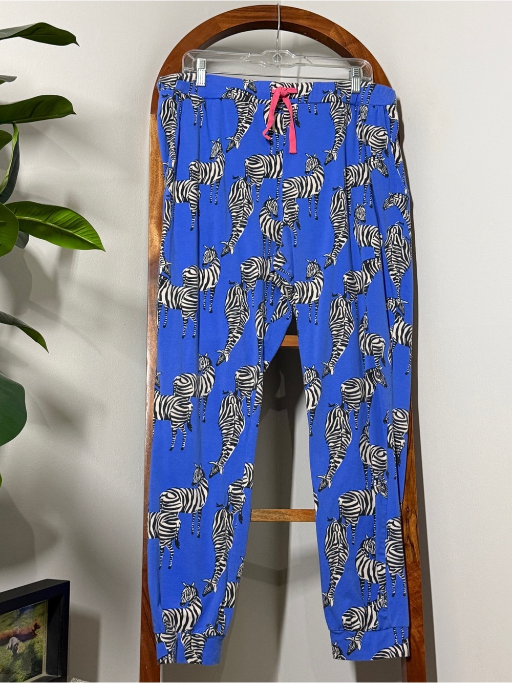 Anorak XXL Blue Zebra Print Long Sleeve Pajama Set - Picture 4 of 12
